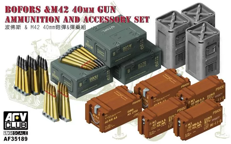 Afv Club - Bofors&M42 40mm Gun AMMO&Accessories Set 